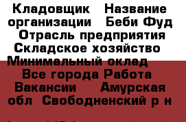 Кладовщик › Название организации ­ Беби Фуд › Отрасль предприятия ­ Складское хозяйство › Минимальный оклад ­ 1 - Все города Работа » Вакансии   . Амурская обл.,Свободненский р-н